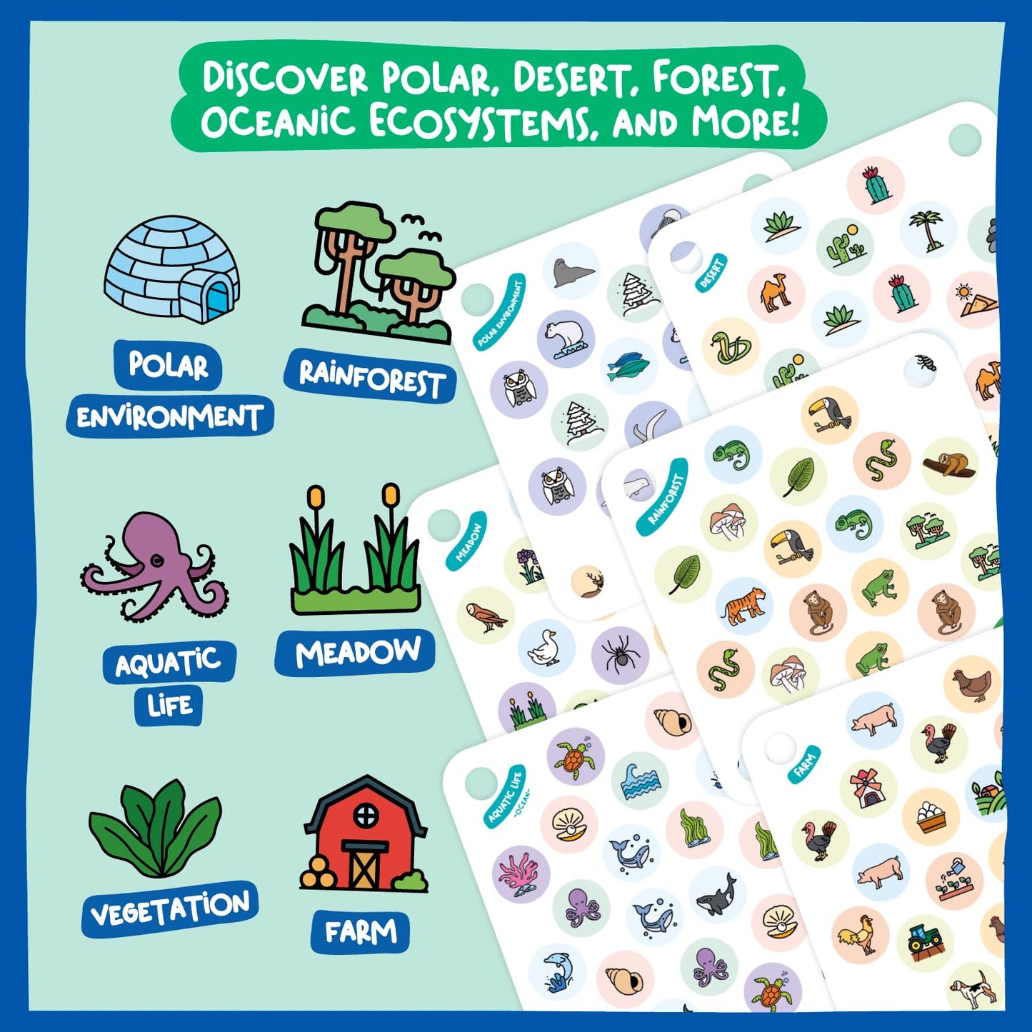 Nene Toys Nature Adventures Extension Cards - Extension Set Exclusive Size Ladybug'S Memory Game - 24 Patterns Featuring Diverse Ecosystems And Wildlife Exclusive Size