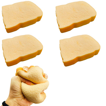 1PCS Toast Sliced Bread Stress Toy Sensory Fidget Toys Stress Relief Toy for Kids & mature-themed Tricky Funny Squeeze Toy  Gift for Easter  Christmas and Birthday
