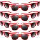 Miahart 12 Pack Kids Party Sunglasses Bulk Summer Party Favors Retro Glasses For Boys And Girls Birthday Party Supplies, Red