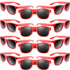 Miahart 12 Pack Kids Party Sunglasses Bulk Summer Party Favors Retro Glasses For Boys And Girls Birthday Party Supplies, Red