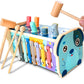 KIDWILL Wooden Hammering Toy with Pounding Bench & Xylophone, Montessori Learning for 12+ Months, Model MMM239, Medium Size