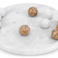 Radicaln Tic Tac Toe 10'' Inches White & Coral Handmade Family Board Games For Adults Ideal Tic Tac Toe & Decorative Marble Game