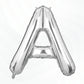 Flyloons Silver A Letter Foil Balloon Alphabets Balloons Perfect for Birthday Decoration Items, Anniversary, Bachelorette, Weddi