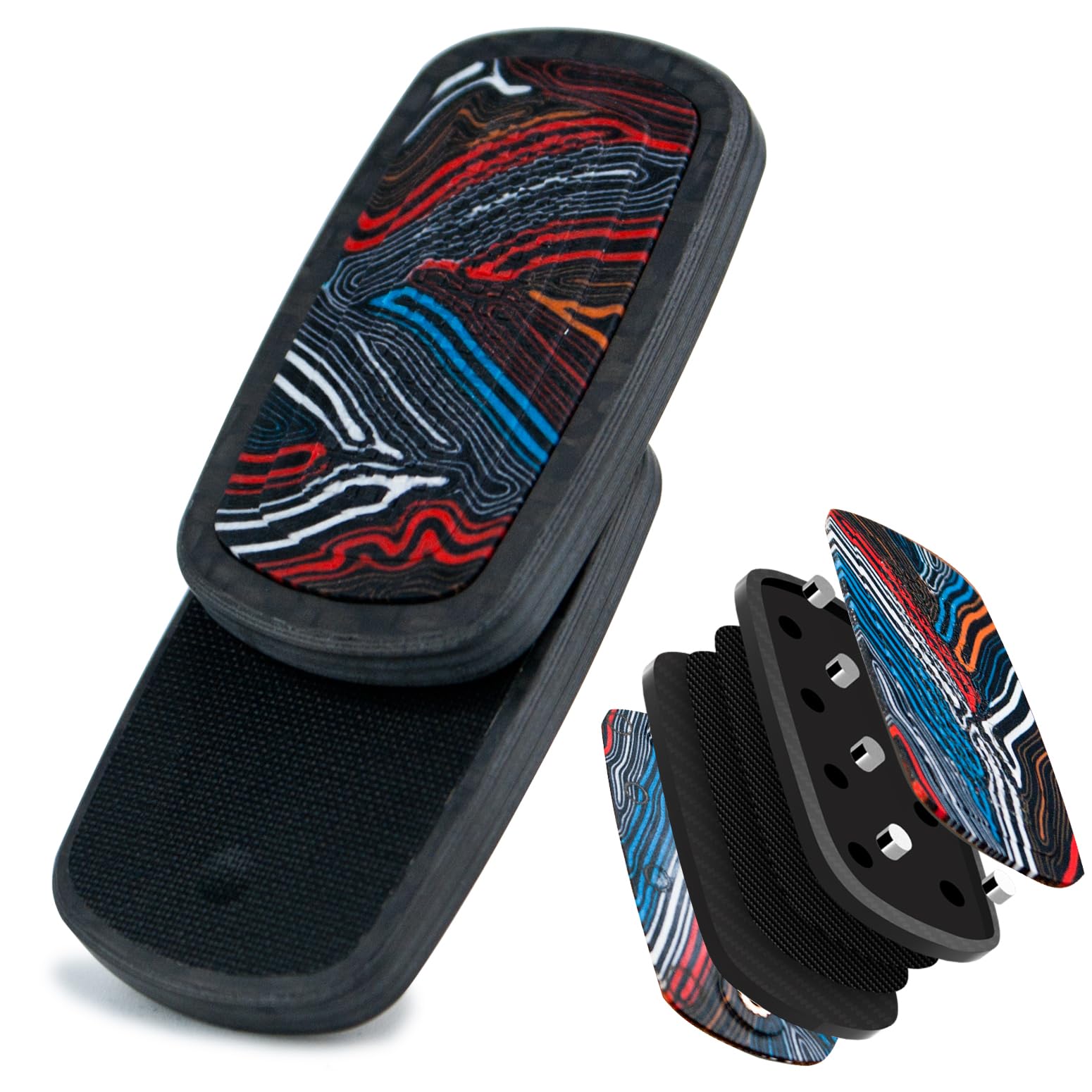 DjuiinoStar Silent Fidget Slider (Carbon Fiber + Glass Fiber)  CNC Machined Free-Floating Push Slider  Addictive Magnetic Toy  Help to Relieve Stress  Best Gift for Fidget Fans DFS-47