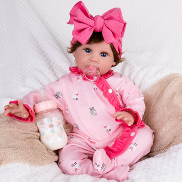 Aori Lifelike Reborn Baby Dolls Realistic Baby Girl Dolls 22'' Newborn Baby Girl With Doll Accessories For Girls 3+