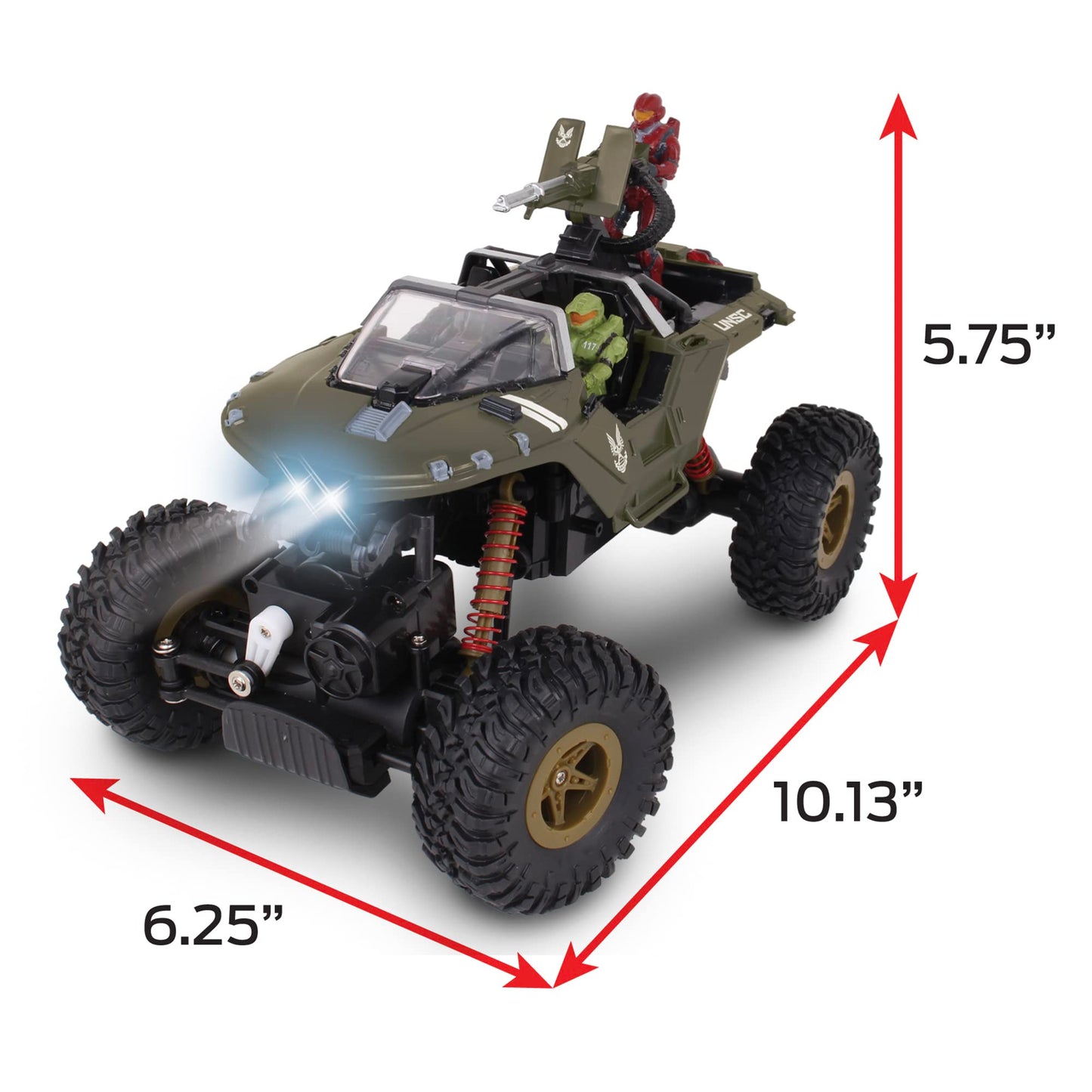 Nkok Halo Infinite Rc: Unsc Warthog Rock Hog - Rock Climber, Master Chief & Spartan, 2.4 Ghz Radio Control Vehicle