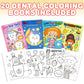 ArtCreativity Dental Coloring Books for Kids, Set of 20, 5 x 7 Inch Small Color Booklets, Dentist Office Giveaways, Favor Bag Fi