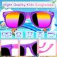 Kids Sunglasses Bulk, Kids Sunglasses Party Favor, 16Pack Neon Sunglasses For Kids Boys Girls Age 3-8, Party Favors For Kids 3-5
