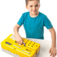 CASDON Tool Box Workbench, 2-in-1 Tool Box & Workbench for Children Aged 3+ Includes Over 60 Tools for DIY Roleplay Fun