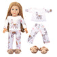 Msyo 18 Inch Doll Pajamas And Slippers Set- Animal-Themed Cozy Pajama Clothes With Fuzzy Slippers, 18 Inch Doll Accessories Bund