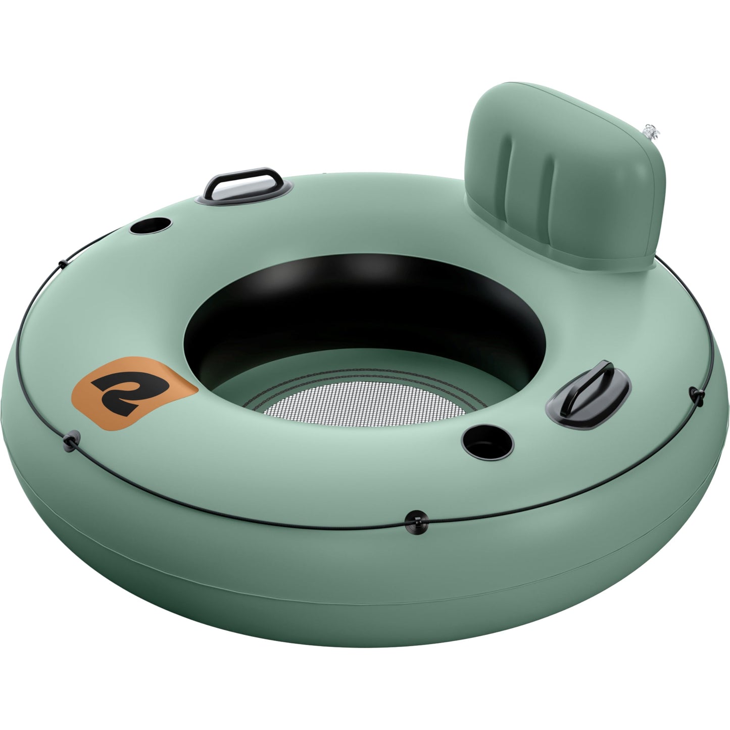 Retrospec Siesta Float 48 Inflatable River Tube | Heavy-Duty Water Float w/Backrest & Cup Holders | 300 lbs | Repair Kit | Pool  Lake & River