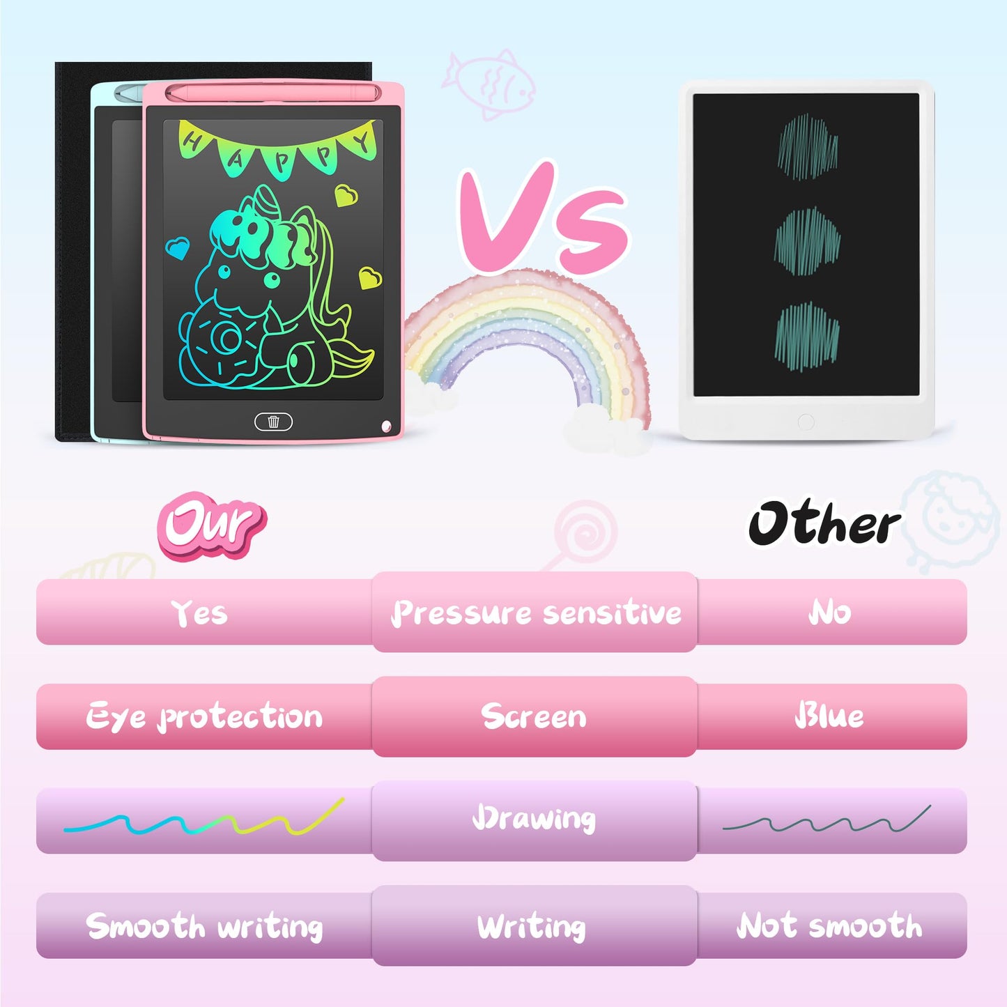 2 Pack Lcd Writing Tablet For Kids Doodle Board With 2 Bag, Electronic Drawing Tablet Drawing Pads, Etch A Leyaoyao Sketch Pad L