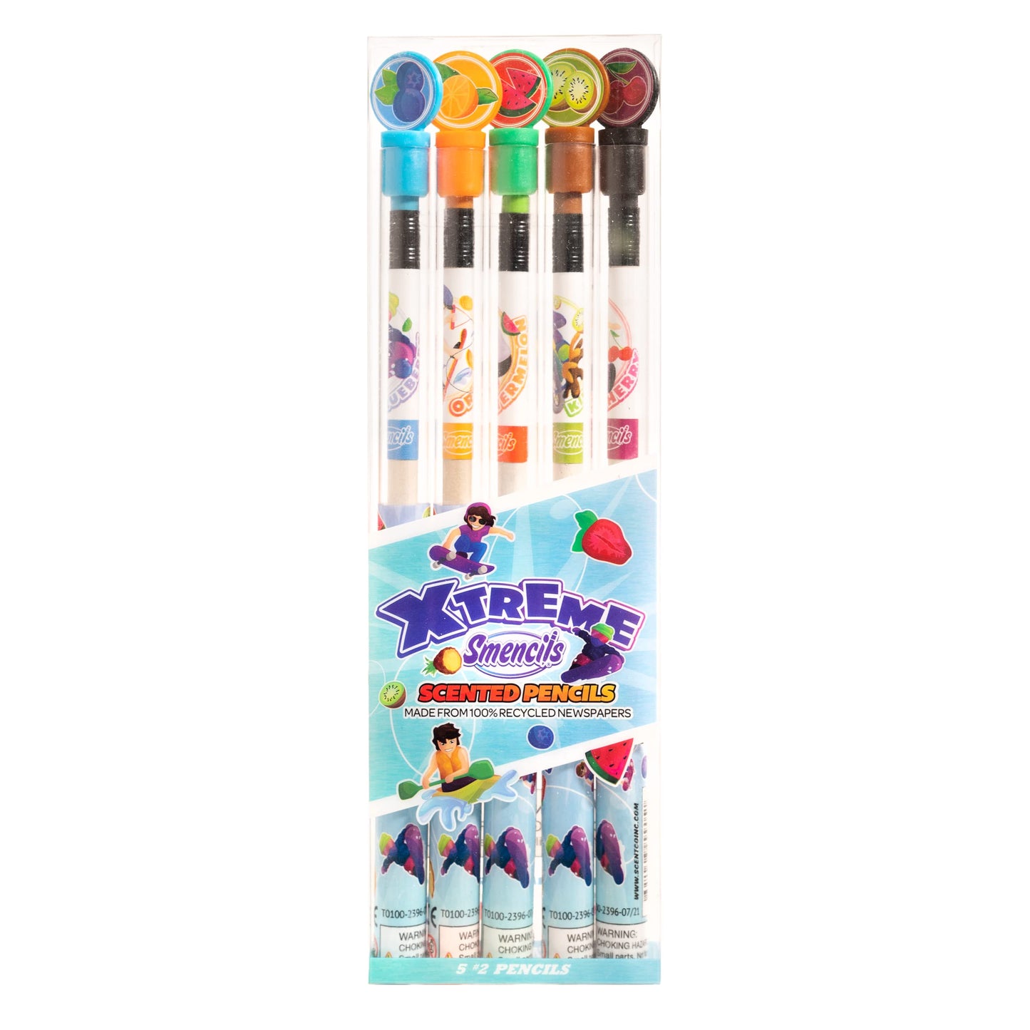 X-Treme Sports Smencils - Patented Gourmet Scented Pencils, 5 Count, Gifts for Kids, School Supplies, Classroom Rewards, Party F