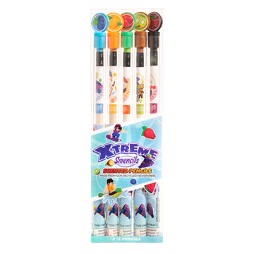 X-Treme Sports Smencils - Patented Gourmet Scented Pencils, 5 Count, Gifts for Kids, School Supplies, Classroom Rewards, Party F