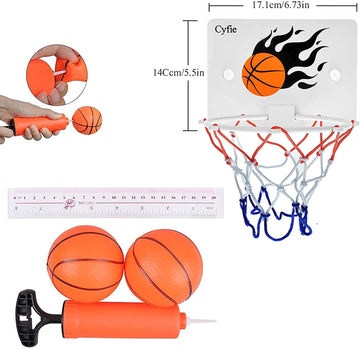 Seisso Mini Basketball Hoop And Balls - Bedroom Bathroom Toilet Office Desktop Mini Basketball Decompress Game Education Pet Pla
