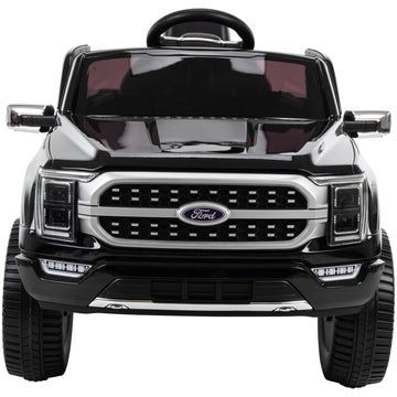 Huffy Ford F150 Platinum Black 6V Kids Ride On Truck, Real Led Headlights And Sounds, Ages 2-7, Max Weight 65Lbs, 2.5Mph Speed, Forward And Reverse, Large Durable Tires, Simple Wall Charging