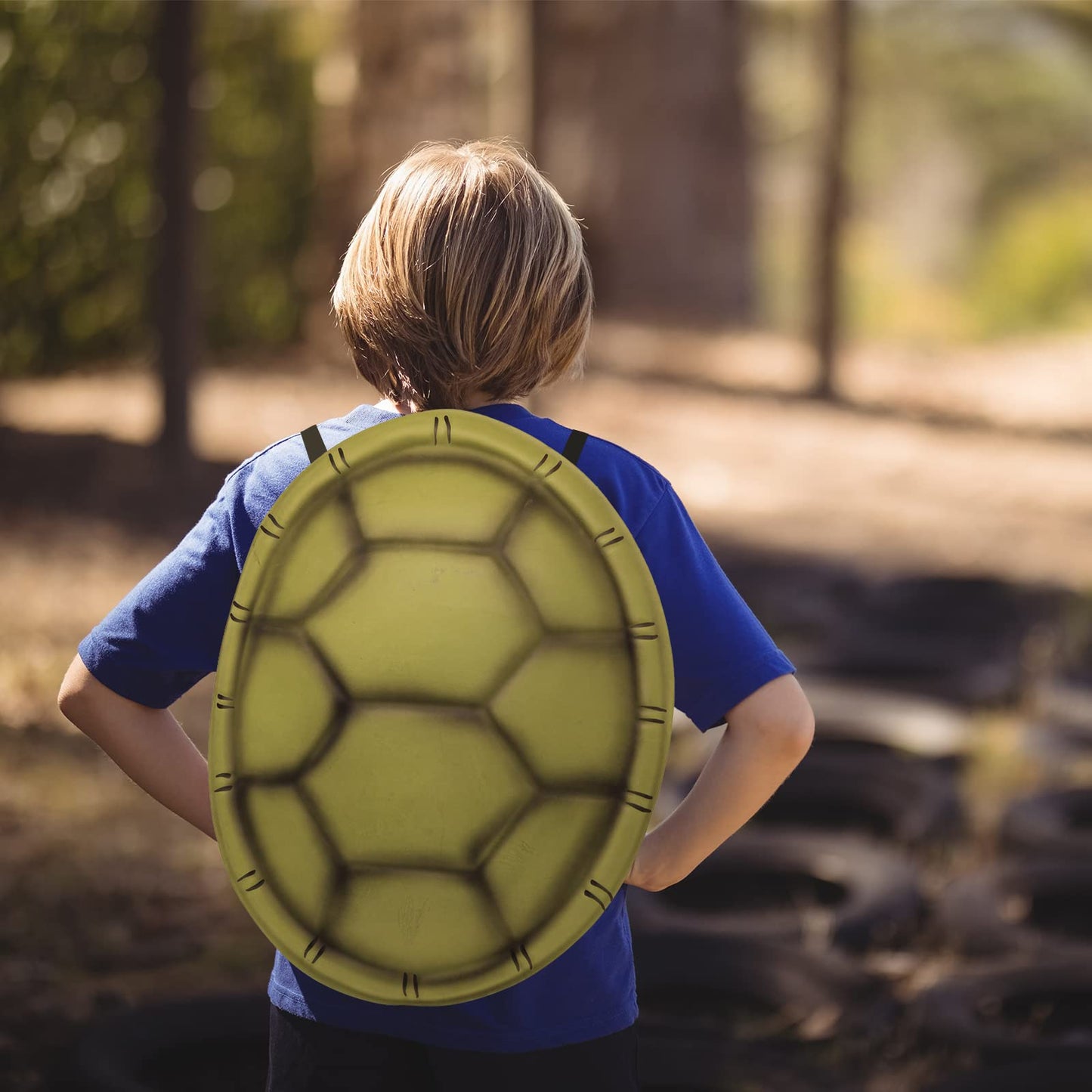 3T GROUP Ninja Turtle Shell Costume Backpack, Green EVA, 18.11"x13.38", Kids Wearable Cosplay Toy, Model 3T-T1