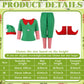 Geyoga Christmas Costumes Cute Outfits Include Hat Shoes And Other Accessories For Kids Cosplay(Green,Medium)