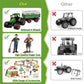 Joylike Farm Tractor Playset, 62 Pcs Farm Toy Set For Kids With 1/24 Tractor, Dumpable Traile, Bale Grapple, Big Barn, Farm Life