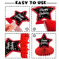 Happy 10Th Birthday Red And Black Table Honeycomb Centerpieces Balloons Theme Decor Table Decorations Table Toppers For Girls Women Princess 10 Years Old Birthday Party Bday Supplies Background Gold