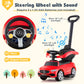 Costzon Push Car for Toddlers  3 in 1 Mercedes Benz Stroller Sliding Walking Car w/Canopy  Handle  Safety Bar  Horn Sound  Underneath Storage  Foot-to-Floor Ride On Toy for Boys & Girls (Red)