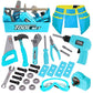 LOYO Kids Tool Set - Pretend Play Construction Toy with Tool Box Kids Tool Belt Electronic Toy Drill Construction Accessories Gi