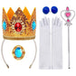 5Pcs Princess Peach Crown Accessories Kit For Girl Princess Peach Costume Set Dress Up