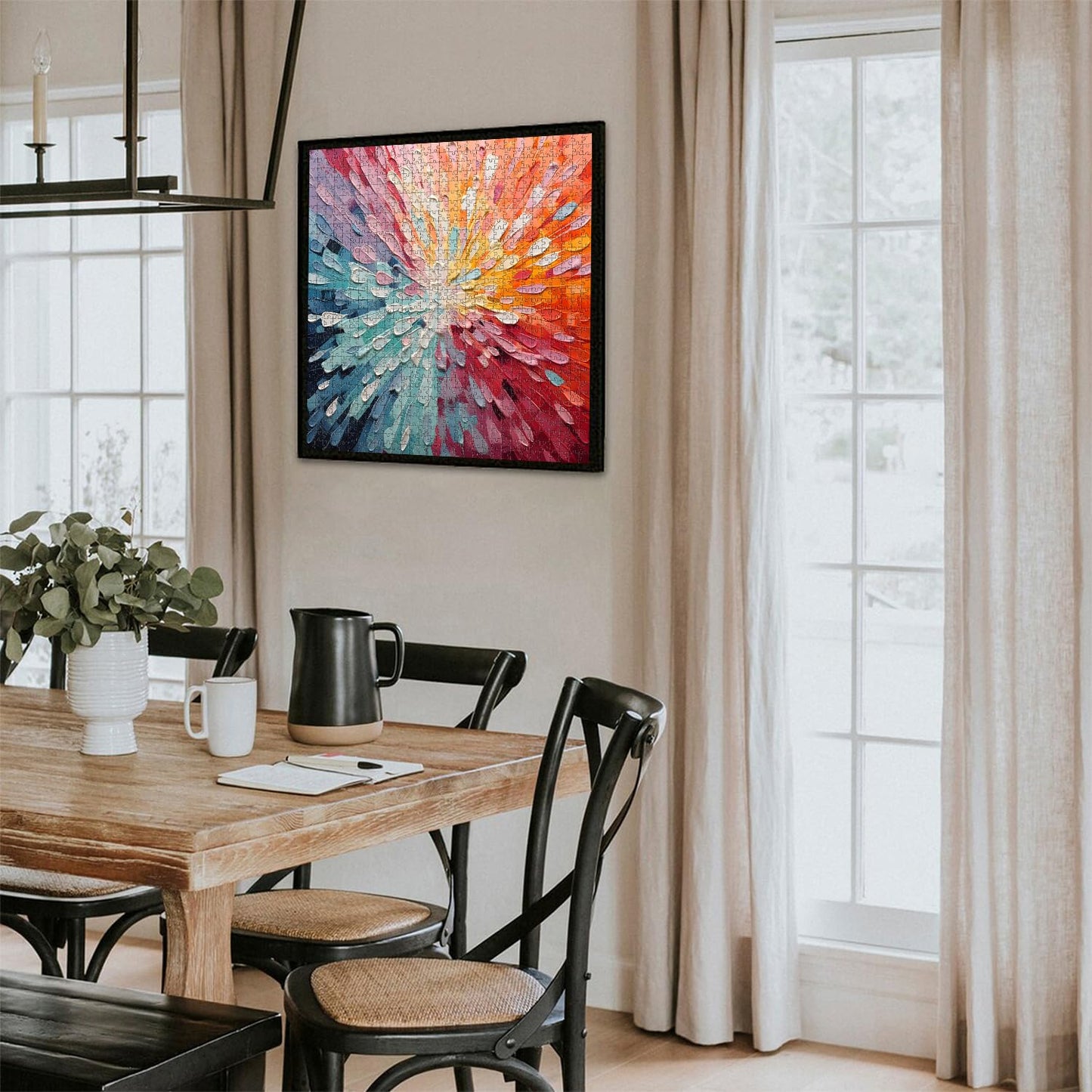 Impossible Puzzles For Adults 1000 Piece, Colorful Hard Difficult Puzzles For Adults Art Painting, Gradient Rainbow Puzzle Challenging Jigsaw Puzzles For Adults