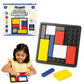 Kidology Color Block Logic Puzzle Game For Kids 3+ Years | Brain Teaser Board Game For Adults With 88 Challenge Cards | 4 Diffic