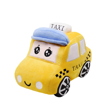 Yonlit Soft Plush Taxi Stuffed Car Toy Super Cute Yellow Truck Plushie Excellent Gifts For Kids Or Birthday Party 10.6 Inches (Taxi)