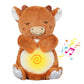 Breathing Stuffed Animal, Cow Plush, Sleeping Plush For Kids Toy Birthday Gift With Sensory Details Musical Lights And Rhythmic