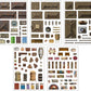 Loke BattleMats Loke Add-On Scenery - Town Trimmings, Multicolored Cardboard, One Size, Model 018LBM