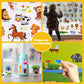 Astaron Reusable Sticker Book For Toddlers, 88 Pcs Animal Stickers Road Trip Activities Car Airplane Activities Travel Toys For Kids, Kids Quiet Time Activities (3-6 Age)
