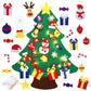 3FT DIY Felt Christmas Tree for Kids with 31pcs Detachable Ornaments,Wall Hanging Xmas Christmas Decorations with String Light (