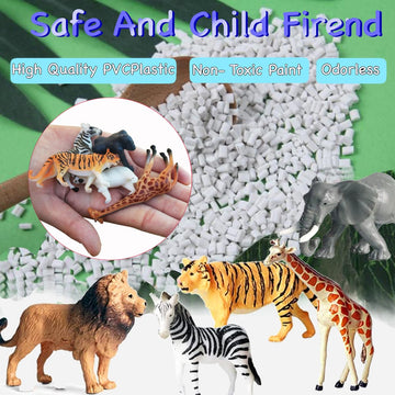 12 Pcs Figures Toys Realistic Mini Safari Zoo Animal Figurines, Plastic Learning Educational Playset Animal Themed Party Supplies Cake Topper Ornaments For Easter Egg Birthday Christmas