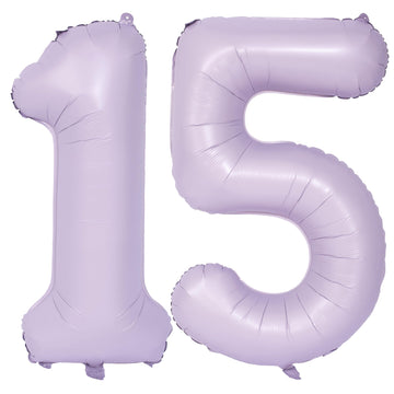 40 In Matte Purple Number Balloons Helium Foil Mylar Balloon Birthday Party Banquet Decoration Digital 15