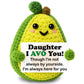 GiftMark Daughter Gifts from Mom Dad Positive Crochet Avocado Emotional Cheer Support Crochet Mini Handmade Funny Birthday Graduation Gift Present Ideas for Daughter Teen