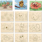Curious Button Pack Of 10 Animal Wooden Craft Painting Set | Unfinished Wood Slices For Kids & Adults | Diy Paintable Animal Orn