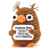 Lestp Funny Gifts Women Positive Owl Emotional Support Crochet Nuggets Pickle Plush Partner Cute Birthday Gift Gag Metal Health