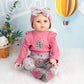 Handmade 24 inch Reborn Doll Clothes Pink Knitted Suit 4Pieces 22inch-24inch Reborn Baby Doll Matching Clothes