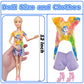 Chioldilly Interactive Family Toy Fun Action Figures Set, Imaginative Educational Family Doll Play, For Kids 3+(Editions F)