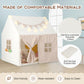 Costzon Kids Tent, Large Playhouse For Indoor Outdoor Play W/Padded Mat, 2 Breathable Windows & 2 Storage Pockets, Star Lights & Flag Banner Included, Toddler Tent For Boys Girls Aged 3-8 Years Old