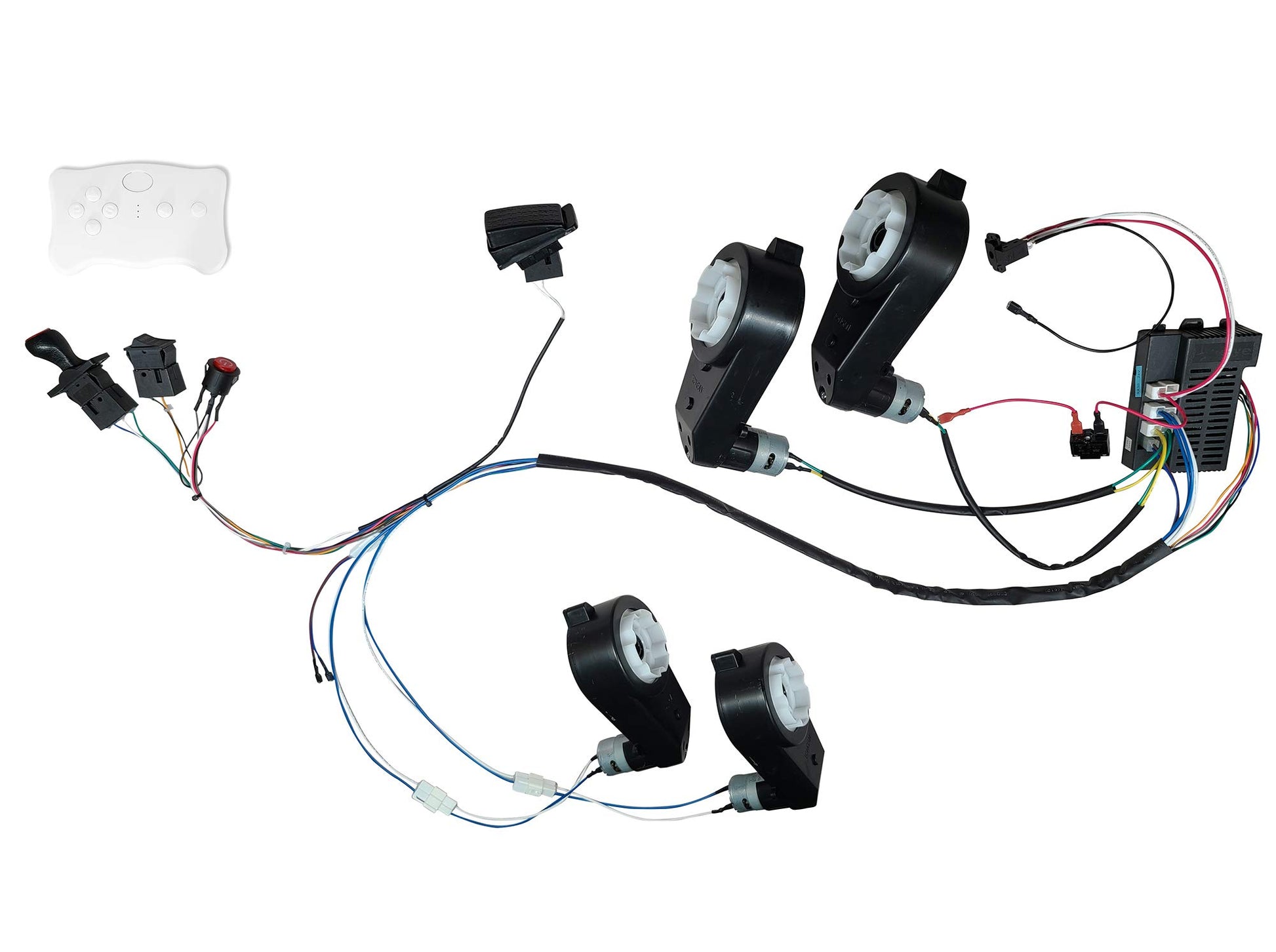 Kids Ride On Car 24V DIY Modified Harness Complete Set of Wires Remote Control Circuit Borad RX30 Control Box Switch Shifter Gea