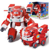 Super Wings Toys, 7 Inch Jett'S Super Mecha Transforming Robot, Transforming From Toy Plane To Robot Just 14 Steps, Action Figures Toy For Kids Ages 3 And Up, Gifts For Boys And Girls