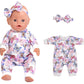 Sweet Dolly 5 Sets Baby Doll Accessories Baby Doll Clothes And Headbands Doll Pajamas For 15 Inch Doll To 18 Inch Doll, 10 Pcs In Total Doll Clothes And Accessories, White