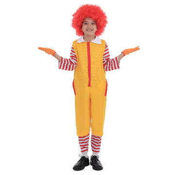 Qiaopkeb 4-Pcs Clown Costume Christmas Costume Kids Circus Clown Costume Carnival Boys And Girls Halloween Cosplay Clowm Christm