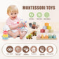 LUCKFUTURE Montessori Baby Toy Set, 8-in-1 Educational Sensory Toys for 6-18 Months, Silicone, Ideal Gifts for Boys & Girls