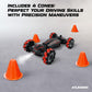 Gesture Sensing RC Stunt Car - Hand Controlled RC Car with 360 Rotating Stunts, Double-Sided Driving, and Hand Gesture Remote Co