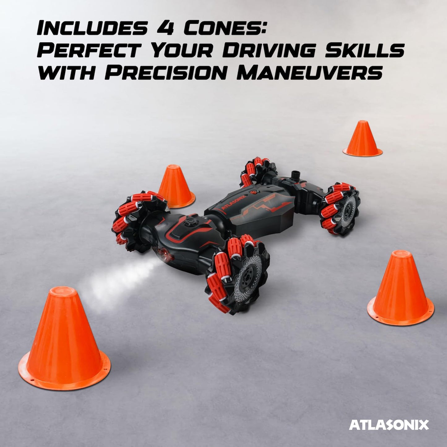Gesture Sensing RC Stunt Car - Hand Controlled RC Car with 360 Rotating Stunts, Double-Sided Driving, and Hand Gesture Remote Co