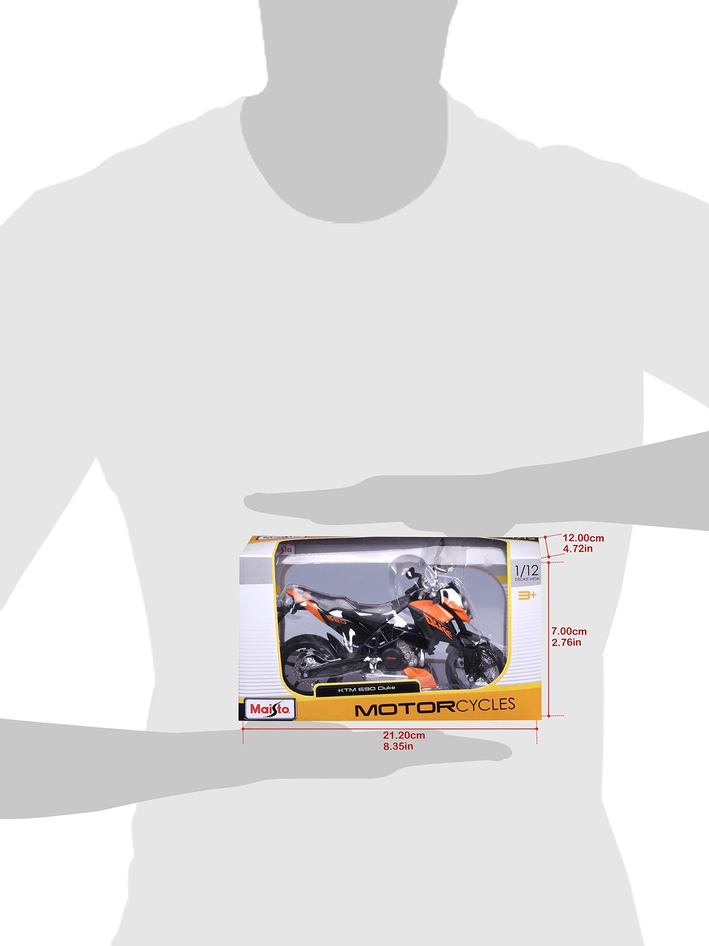 Maisto Ktm 690 Duke Orange And Black 1/12 Diecast Motorcycle Model
